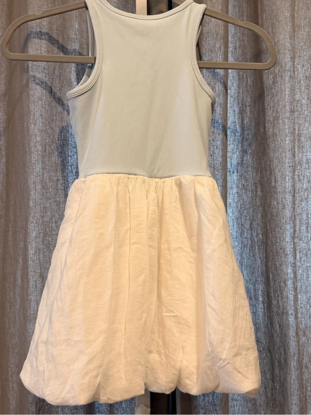 Abercrombie Kids light blue and white dress - size 5/6